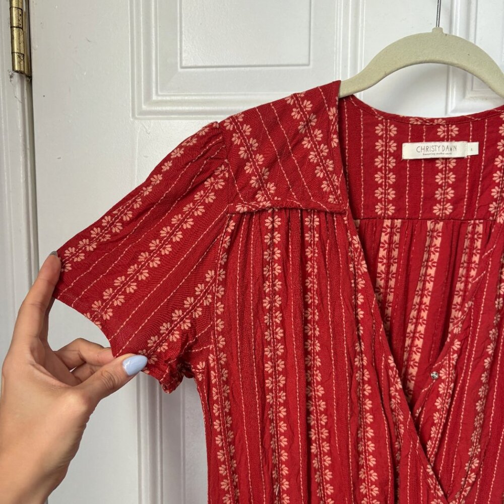 Dawn Dress by Christy Dawn in Hibiscus Zinnia Stripe - Picture 6 of 11